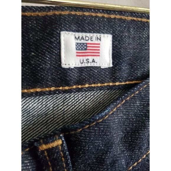 Re/Done Jean Mens 32x33 Blue Straight Fit Button Fly Made In The USA New - Picture 3 of 9
